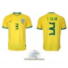 Officiële Voetbalshirt Brazilië Thiago Silva 3 Thuis WK 2022 - Heren